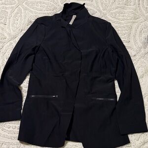 Athleta Black Open-Front Blazer Jacket